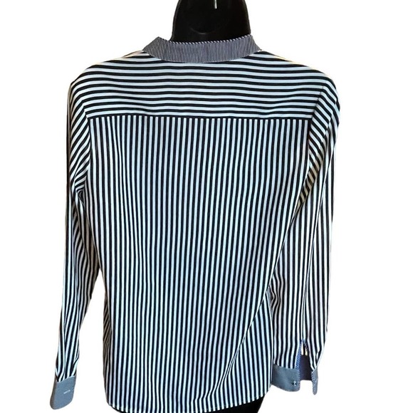 Banana Republic Striped Professiobal Button Down Blouse Sz XS - Picture 3 of 8